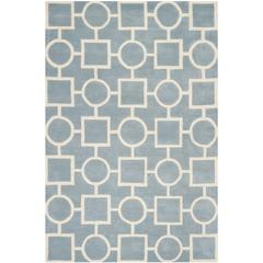 CHATHAM, BLUE / IVORY, 5' X 8', Area Rug, CHT737B-5