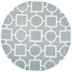 CHATHAM, BLUE / IVORY, 7' X 7' Round, Area Rug, CHT737B-7R