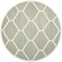 CHATHAM, GREY / IVORY, 7' X 7' Round, Area Rug, CHT738E-7R