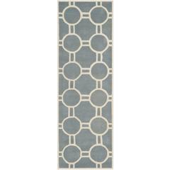 CHATHAM, BLUE / IVORY, 2'-3" X 7', Area Rug, CHT739B-27