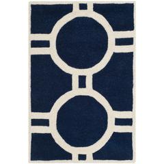 CHATHAM, DARK BLUE / IVORY, 2' X 3', Area Rug, CHT739C-2