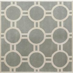 CHATHAM, GREY / IVORY, 7' X 7' Square, Area Rug, CHT739E-7SQ