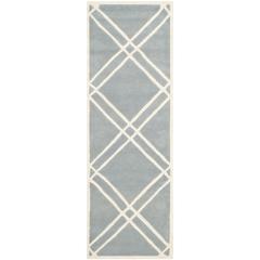 CHATHAM, BLUE / IVORY, 2'-3" X 7', Area Rug, CHT740B-27