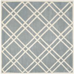CHATHAM, BLUE / IVORY, 7' X 7' Square, Area Rug, CHT740B-7SQ