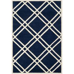 CHATHAM, DARK BLUE / IVORY, 3' X 5', Area Rug, CHT740C-3