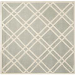 CHATHAM, GREY / IVORY, 7' X 7' Square, Area Rug, CHT740E-7SQ