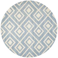 CHATHAM, BLUE / IVORY, 7' X 7' Round, Area Rug, CHT742B-7R