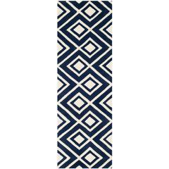 CHATHAM, DARK BLUE / IVORY, 2'-3" X 7', Area Rug, CHT742C-27