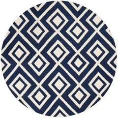 CHATHAM, DARK BLUE / IVORY, 7' X 7' Round, Area Rug, CHT742C-7R