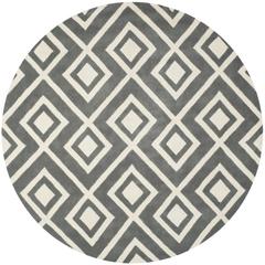 CHATHAM, DARK GREY / IVORY, 7' X 7' Round, Area Rug, CHT742D-7R