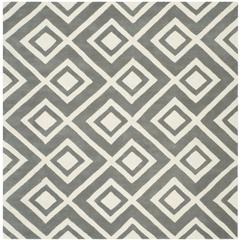 CHATHAM, DARK GREY / IVORY, 7' X 7' Square, Area Rug, CHT742D-7SQ