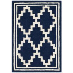 CHATHAM, NAVY / IVORY, 2' X 3', Area Rug