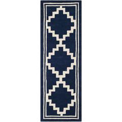 CHATHAM, NAVY / IVORY, 2'-3" X 7', Area Rug