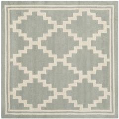 CHATHAM, GREY / IVORY, 5' X 5' Square, Area Rug, CHT743E-5SQ