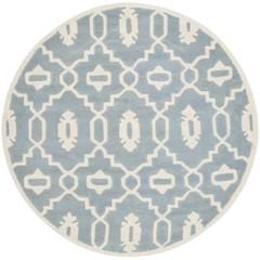 CHATHAM, BLUE / IVORY, 5' X 5' Round, Area Rug, CHT745B-5R