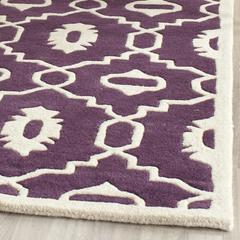 CHATHAM, PURPLE / IVORY, 6' X 9', Area Rug, CHT745F-6
