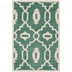 CHATHAM, TEAL / IVORY, 2' X 3', Area Rug, CHT745T-2