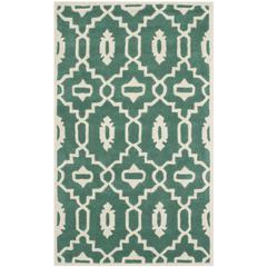 CHATHAM, TEAL / IVORY, 3' X 5', Area Rug, CHT745T-3