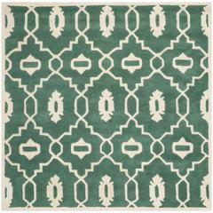 CHATHAM, TEAL / IVORY, 5' X 5' Square, Area Rug, CHT745T-5SQ