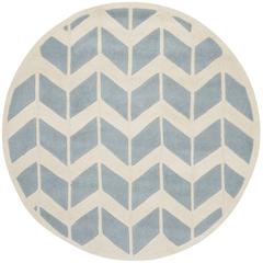 CHATHAM, BLUE / IVORY, 5' X 5' Round, Area Rug, CHT746B-5R