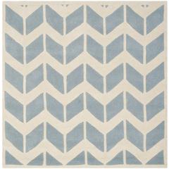 CHATHAM, BLUE / IVORY, 5' X 5' Square, Area Rug, CHT746B-5SQ