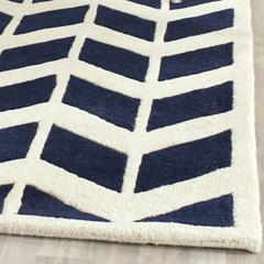 CHATHAM, DARK BLUE / IVORY, 6' X 9', Area Rug, CHT746C-6