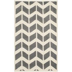 CHATHAM, DARK GREY / IVORY, 3' X 5', Area Rug, CHT746D-3
