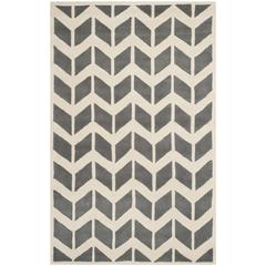 CHATHAM, DARK GREY / IVORY, 5' X 8', Area Rug, CHT746D-5