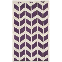 CHATHAM, PURPLE / IVORY, 3' X 5', Area Rug, CHT746F-3