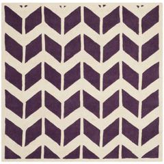 CHATHAM, PURPLE / IVORY, 5' X 5' Square, Area Rug, CHT746F-5SQ