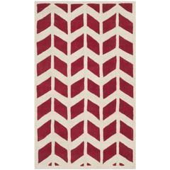 CHATHAM, RED / IVORY, 3' X 5', Area Rug, CHT746G-3