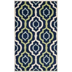 CHATHAM, DARK BLUE / MULTI, 5' X 8', Area Rug