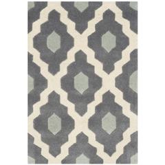 CHATHAM, IVORY / DARK GREY, 2' X 3', Area Rug, CHT748D-2