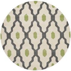 CHATHAM, DARK GREY / IVORY, 5' X 5' Round, Area Rug, CHT748K-5R