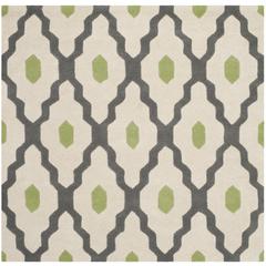 CHATHAM, DARK GREY / IVORY, 5' X 5' Square, Area Rug, CHT748K-5SQ