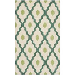 CHATHAM, IVORY / TEAL, 3' X 5', Area Rug