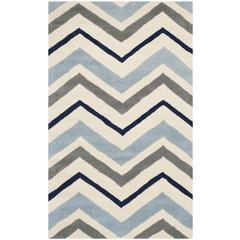CHATHAM, IVORY / DARK GREY, 3' X 5', Area Rug, CHT749X-3