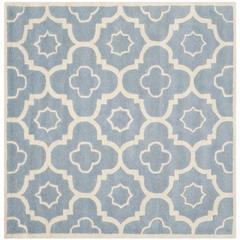 CHATHAM, BLUE / IVORY, 5' X 5' Square, Area Rug, CHT750B-5SQ