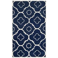 CHATHAM, DARK BLUE / IVORY, 3' X 5', Area Rug, CHT750C-3