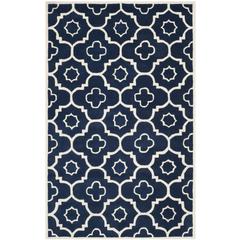 CHATHAM, DARK BLUE / IVORY, 5' X 8', Area Rug, CHT750C-5