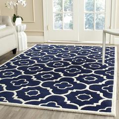 CHATHAM, DARK BLUE / IVORY, 4' X 6', Area Rug, CHT750C-4
