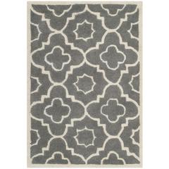 CHATHAM, DARK GREY / IVORY, 2' X 3', Area Rug, CHT750D-2
