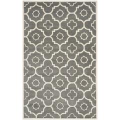 CHATHAM, DARK GREY / IVORY, 5' X 8', Area Rug, CHT750D-5