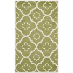 CHATHAM, GREEN / IVORY, 3' X 5', Area Rug