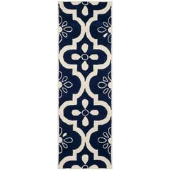 CHATHAM, DARK BLUE / IVORY, 2'-3" X 7', Area Rug, CHT751C-27