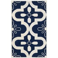 CHATHAM, DARK BLUE / IVORY, 3' X 5', Area Rug, CHT751C-3