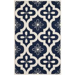 CHATHAM, DARK BLUE / IVORY, 5' X 8', Area Rug, CHT751C-5