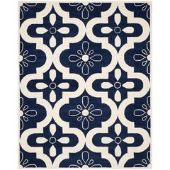 CHATHAM, DARK BLUE / IVORY, 8' X 10', Area Rug, CHT751C-8