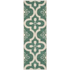 CHATHAM, TEAL / IVORY, 2'-3" X 7', Area Rug, CHT751T-27