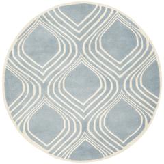 CHATHAM, BLUE / IVORY, 5' X 5' Round, Area Rug, CHT758B-5R